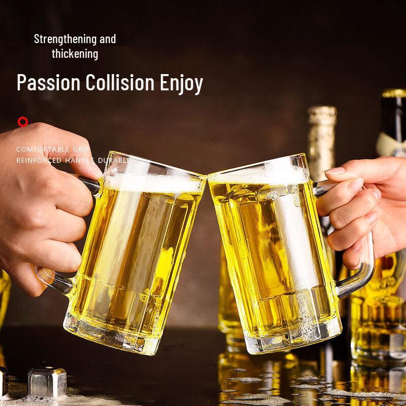 ZISIZ Handmade Glass Beer Mug