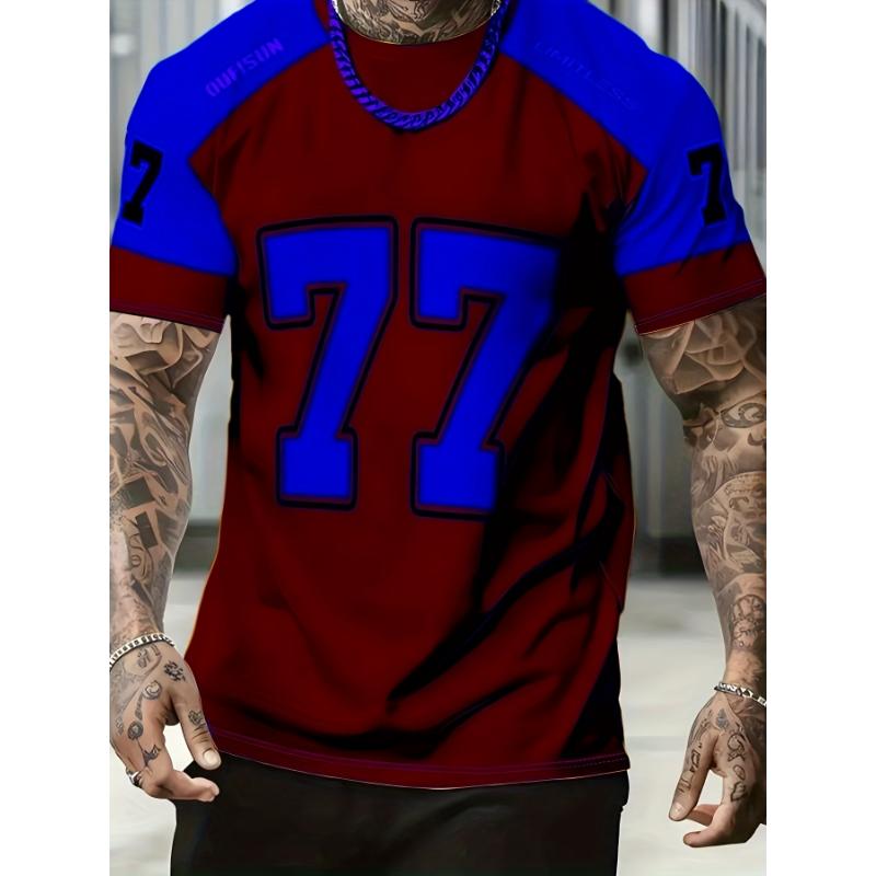 Men'S Summer Creative Fashion 3D Digital Print T-Shirt | Regular Fit, Crew Neck, Slight Stretch Fabric, Street Style