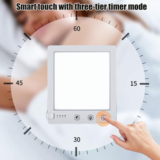 LED Lichttherapielampe Einstellbare Helligkeit Farbtemperatur UV-Frei Vollspektrum Sonnenaufgangssimulation Therapielampe Heim Büro Schreibtisch Nachttischdeko