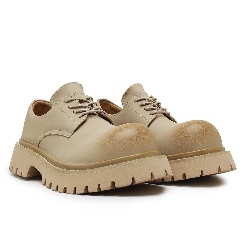 3226 White Derby Shoes Couple Original Niche Design Versatile Trend Casual Leather Shoes High-end Light Luxury Men's Shoes