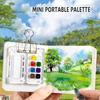 Mini Portable Palette Artist Travel Watercolor Painting Palette Set