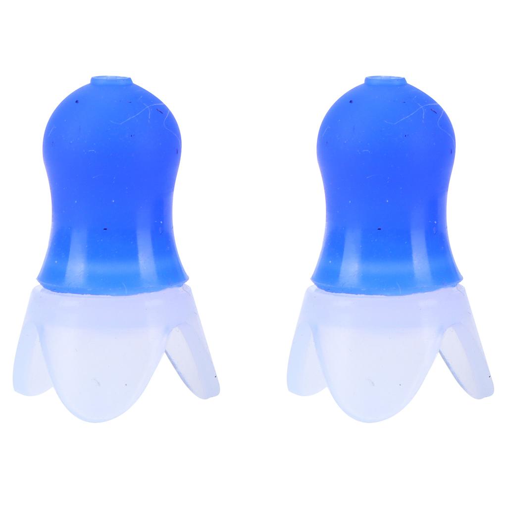 Swimming Waterproof Earplugs Flying Noise Reduction Silicone Ear Plug with Black Sealing BottleBlue