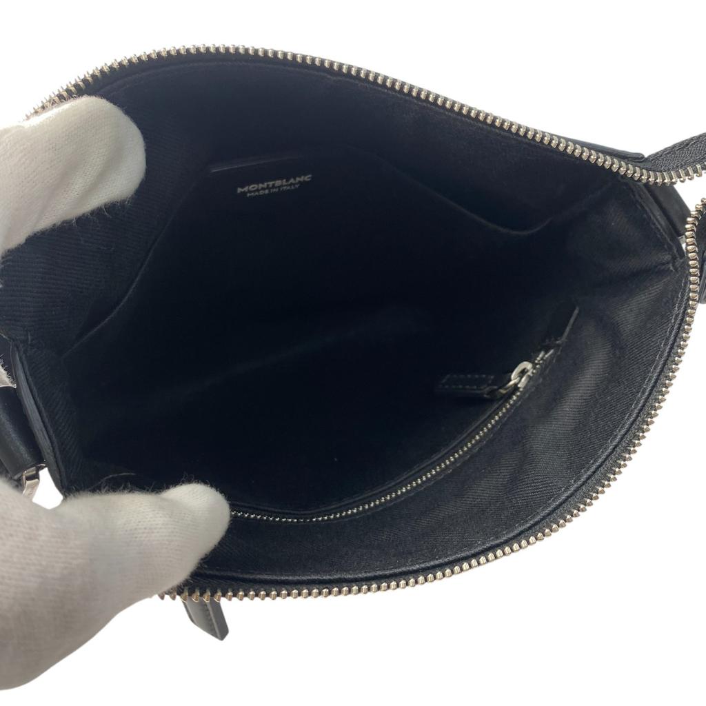 Used MONTBLANCShoulder Bag Black Leather Mens