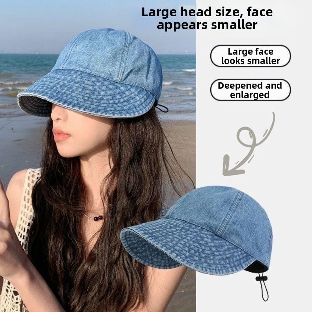 Sun Protection Women Baseball Cap Retro Big Brim Sun Hat Sun Cap  Summer Spring Autumn