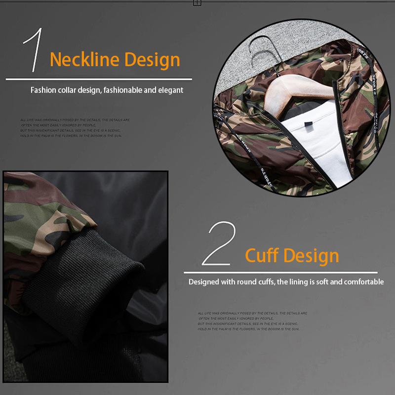 Pánské svrchní oděvy jaro a podzim pánská ležérní tenká maskáčová bunda korejská verze svrchní oděvy tenkého střihu trend