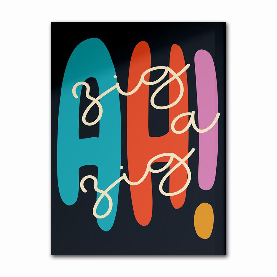 Minimalism Decor Posters Quotes Wall Art Canvas Painting Inspired Music Ciao Amore With Love Prints Living Room Home Decor
