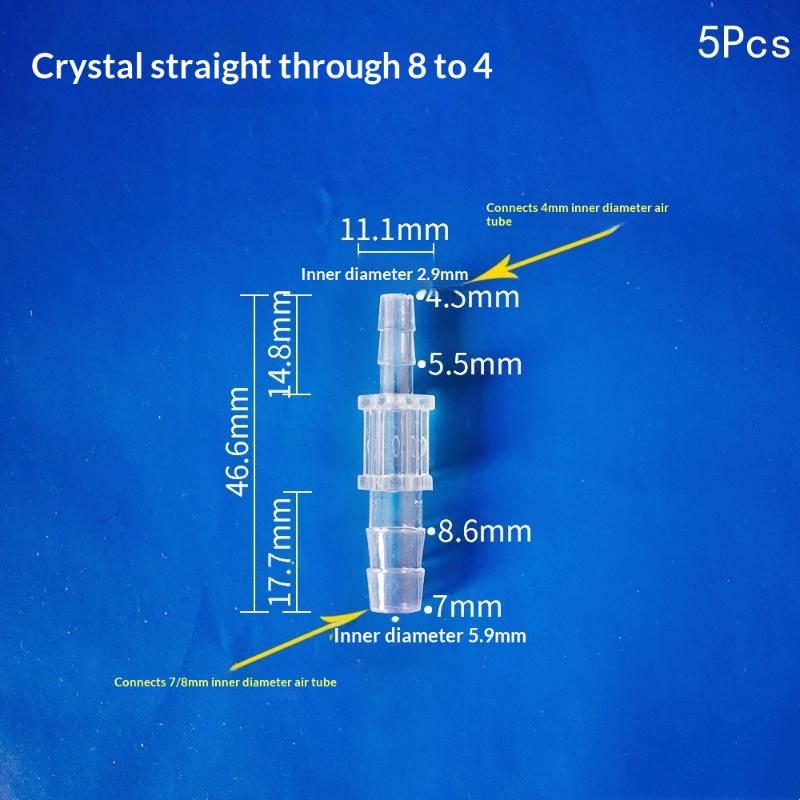 

5Pcs Y-Shaped Acrylic Aquarium Aerator Adapter – Transparent Reducing Joint for Fish Tank Pumps, Drop Shipping Enabled