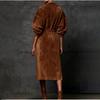 Women's Suede Zipper Dress