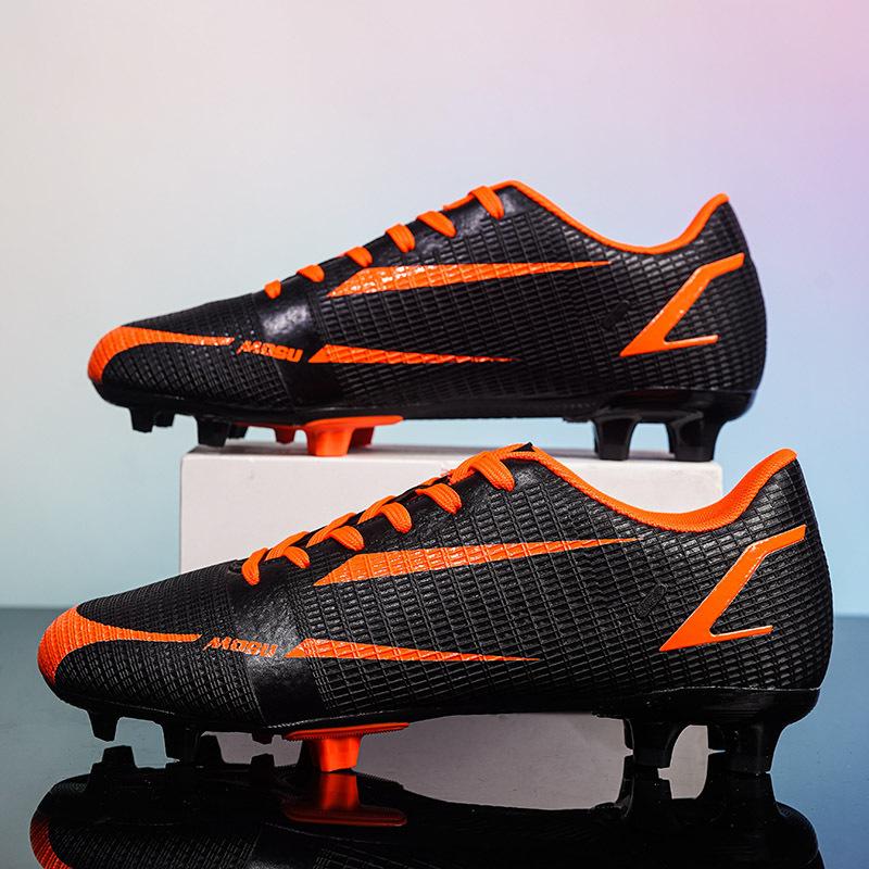 New Outdoor Men Soccer Shoes Adult Cleats Long Spikes Football Boots Training Sport Footwear Sneakers Non Slip Training Unisex