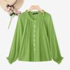 ZANZEA Women Casual Round Neck Loose Long Sleeve Blouse