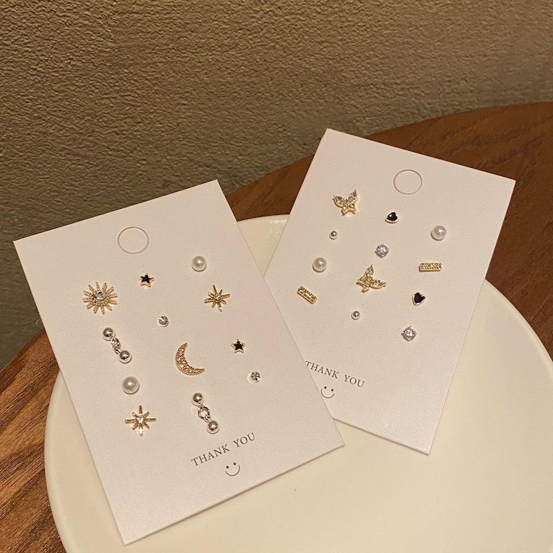 2021 Trendy S925 Silver Moon & Star Earrings Set - Elegant European & American Style for Women
