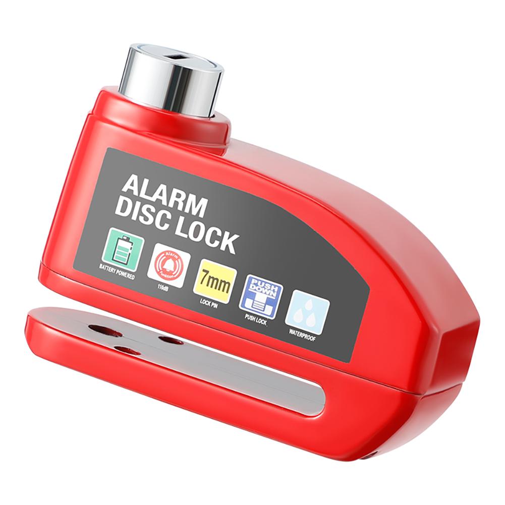 Motorradalarm Radscheibenbremsenschloss Sicherheit Moto Radscheibenschloss mit Schlüsseln Diebstahlschutz für Fahrrad Motorroller