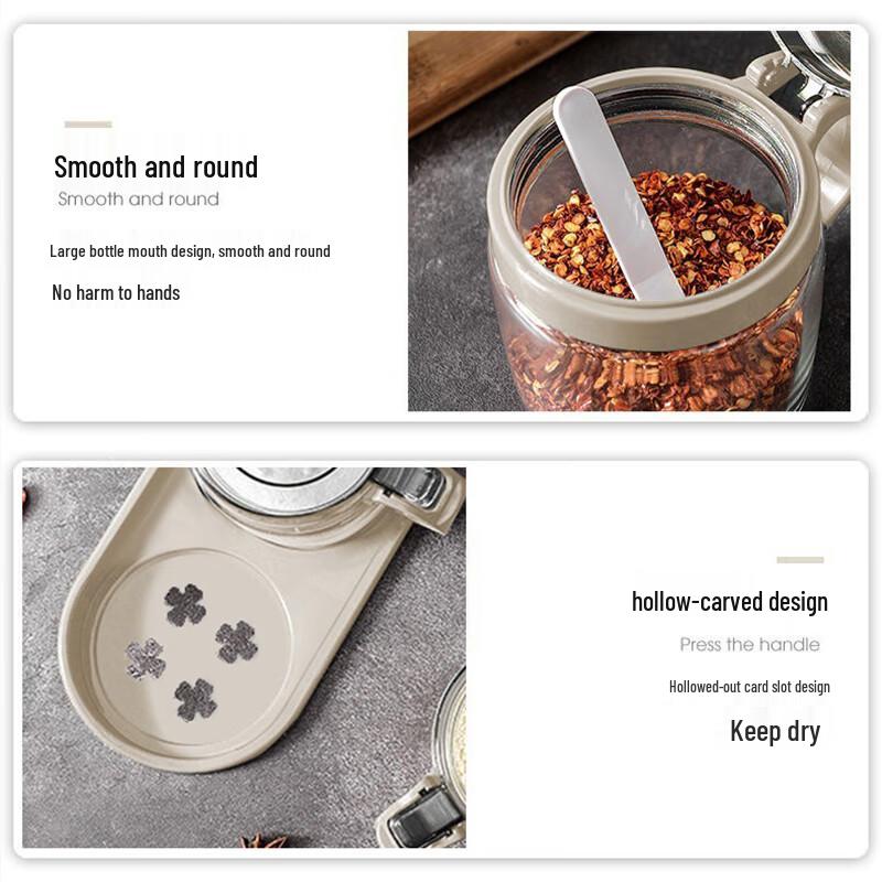 4-Piece Glass Spice Jar Set