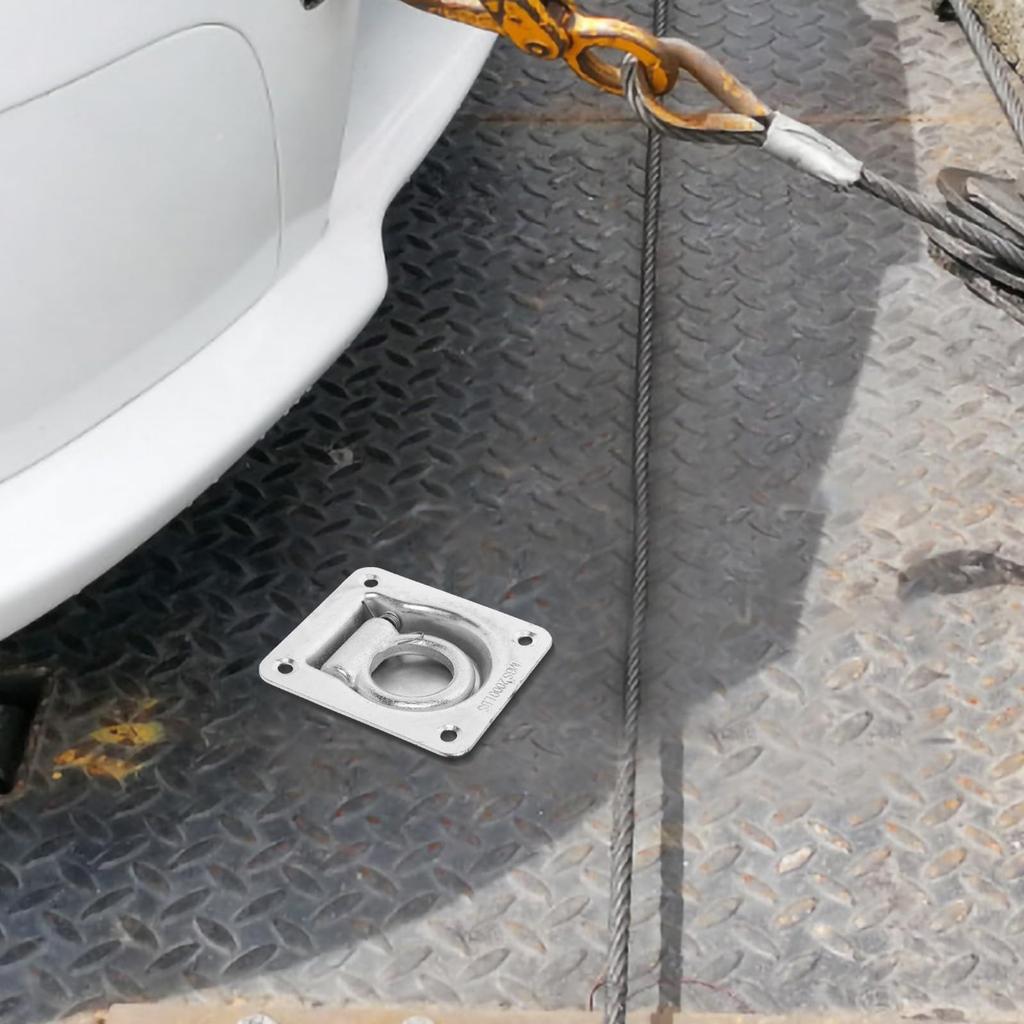 COOPHYA Carbon Steel Truck Floor Hook, Silver Color, Recessed Flush