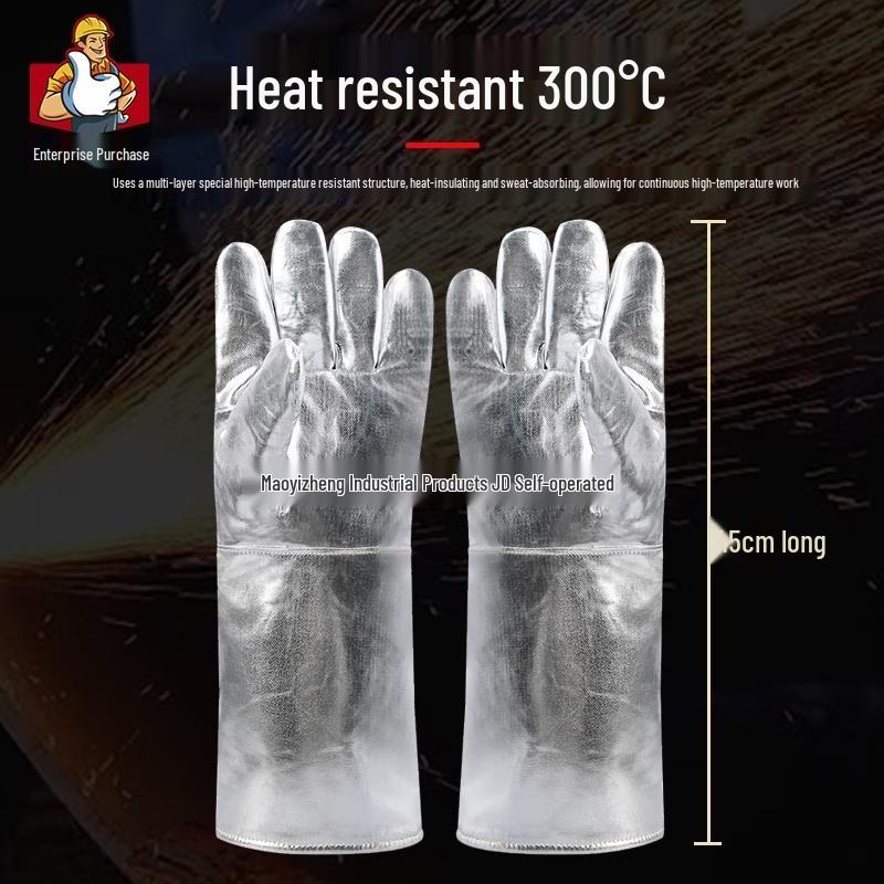 High-Temperature Aramid Aluminum Heat Resistant Gloves