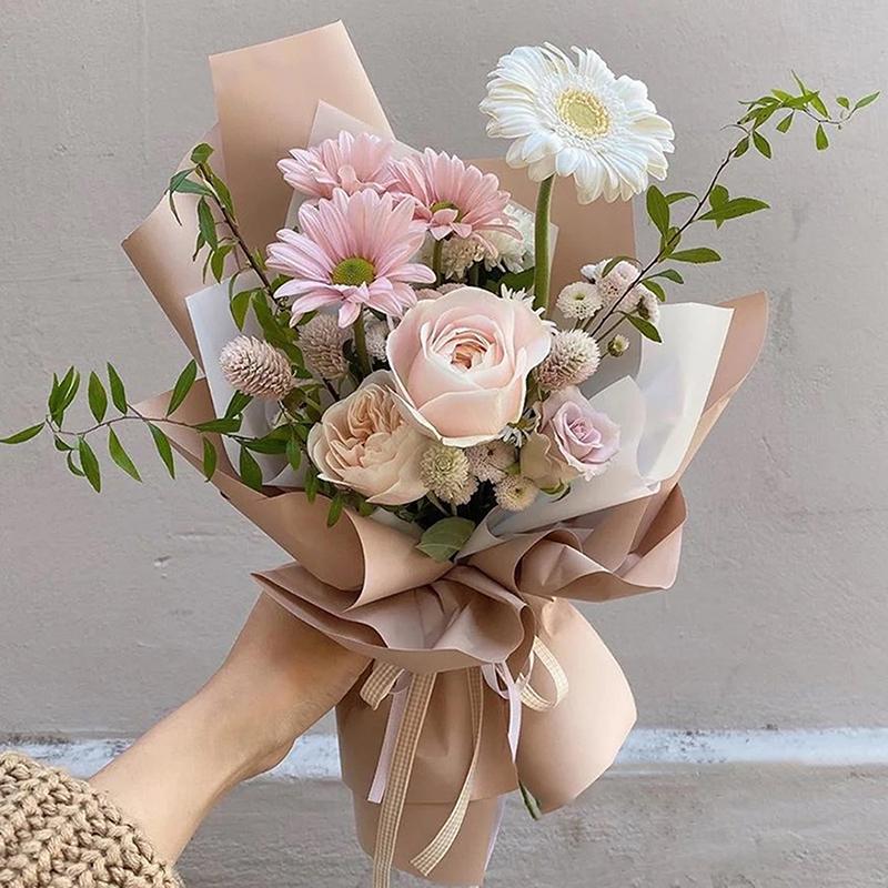 20Pcs Solid Color Wrapping Paper Bouquet Wrapping Paper Gift Wrapping Paper