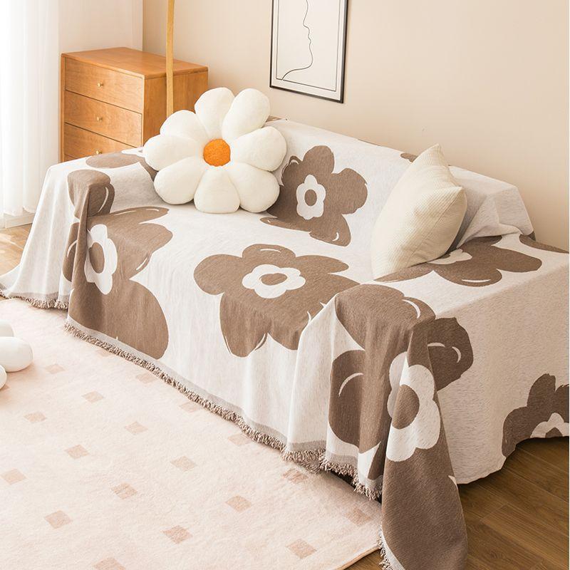 Flower Padded Sofa Cover Chenille Four Seasons Universal Sofa Cushion Cloth Anti-slip Cat Scratch Sofa Cover