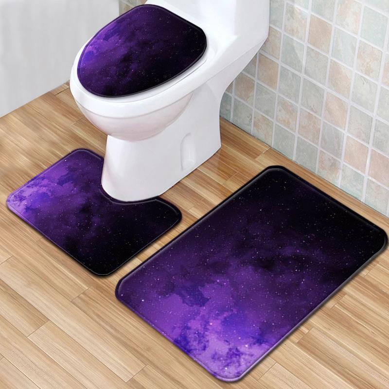 Star Bathroom Floor Mat Toilet Three-Piece Set