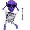 Giocattolo Scheletro Danzante a Carica Bambini Piccoli Mini da Scrivania Stampa 3D Bambola Teschio Oscillante Giocattolo a Molla Regalo di Compleanno Divertente