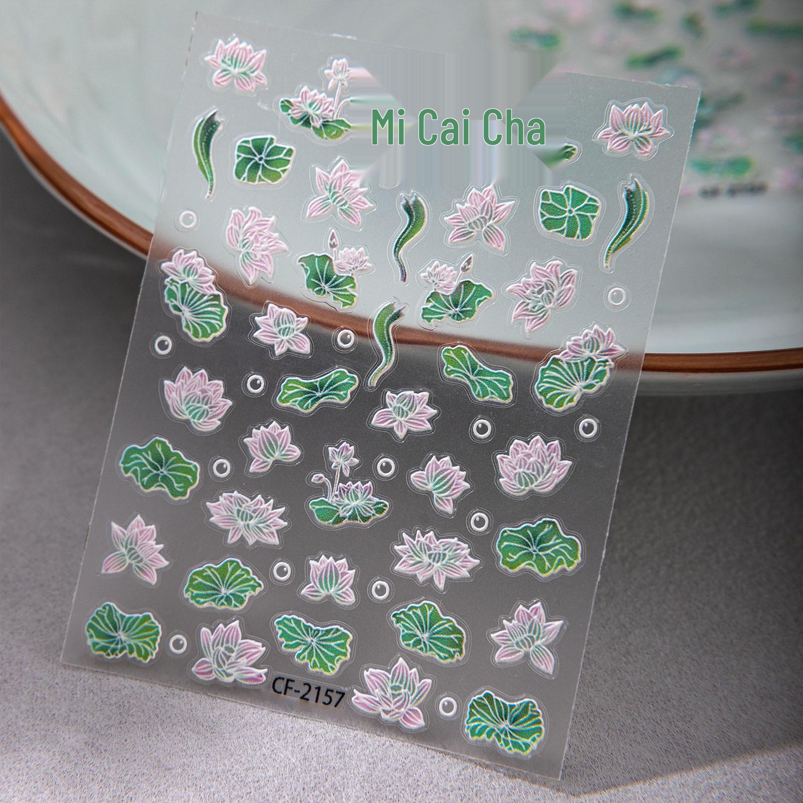 Cyansea Lotus Leaf Nail Art & DIY Phone Case Stickers CF-2157