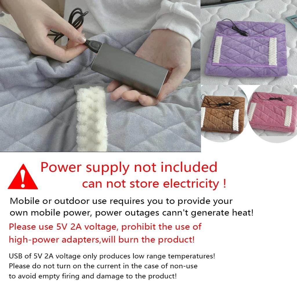 Battery Heated Blanket Usb Heated Blanket Washable Electric Blanket Electric Throw Rechargeable Heated Blanket For Family