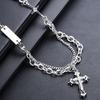 Kreuzkette Herren Titanstahl Nicht Verblassend Hochwertiges Gefühl Vielseitiges Persönlichkeitsdesign Sommer Accessoires Damen Trend Einfacher Schmuck