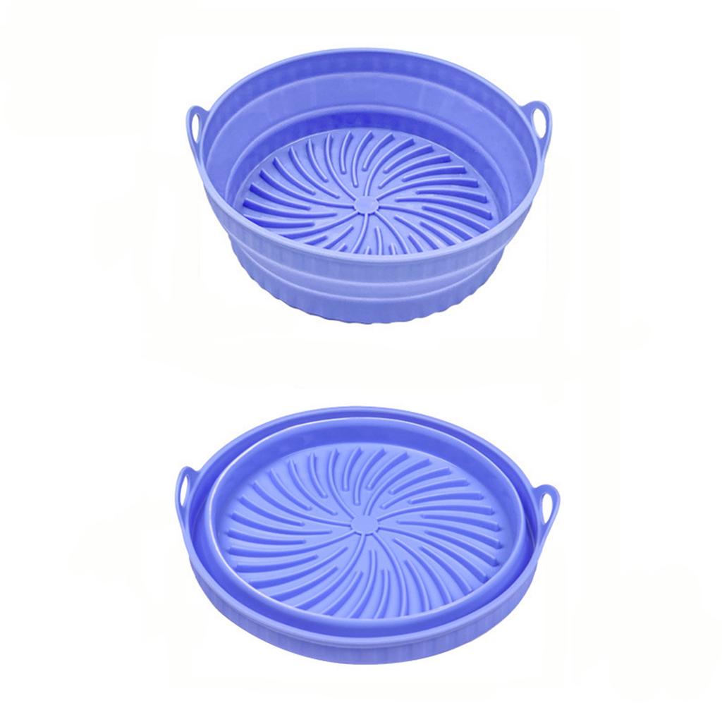 Reusable Silicone Fryer - Round Foldable Baking Liner for Fryer and Oven