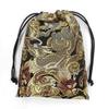 Black Dragon Goshuincho Bag X 26 Perfect for Storing Your Goshuincho or Other Small Made In Japan with Gold Brocade and (19 Cm) - (temple Stamps)