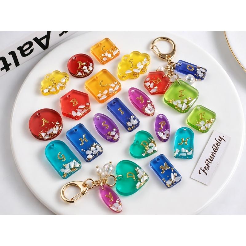 Geometric Pendant Resin Mold, 11-Cavity Silicone Tray with Hanging-Hole Posts for Earrings, Keychains, and Jewelry