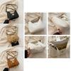 Simple Solid Color Gold Buckle Decoration Women Casual Shoulder Bag For Casual Outings
