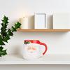1Pcs Festive Santa Mug Ceramic Drinking Cup for Christmas Holiday Coffee Tea Party Unique Gift for Kids and Adults