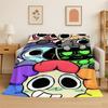 Game Dandy World Cartoon Soft Flannel Throw Blanket,Warm Cozy Blanket for Bed,Couch,Sofa,Bedroom,Living Room,Travel,Camping