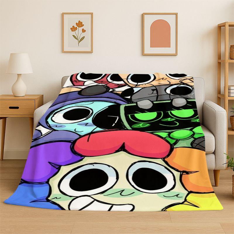 Game Dandy World Cartoon Soft Flannel Throw Blanket,Warm Cozy Blanket for Bed,Couch,Sofa,Bedroom,Living Room,Travel,Camping