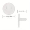 10pcs Clear White Electric Safety Cap for Kids - Protects Against Intersections and Accidents