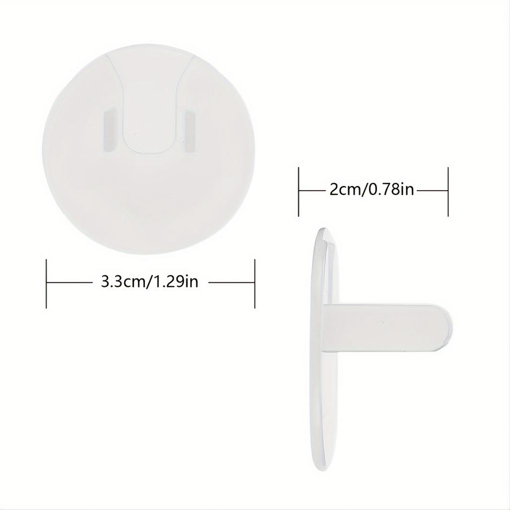 10pcs Clear White Electric Safety Cap for Kids - Protects Against Intersections and Accidents