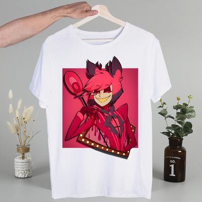 Hazbin Hotels Alastor Men's Tshirt Cute Printing Shirt Mens Fashion T-Shirt for Men Casual Tops Short Sleeve Shirt
