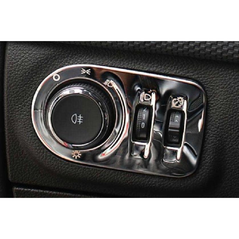 For Chevy Cruze 2016-2019 Glossy Black Headlight Button Control Frame Cover Trim