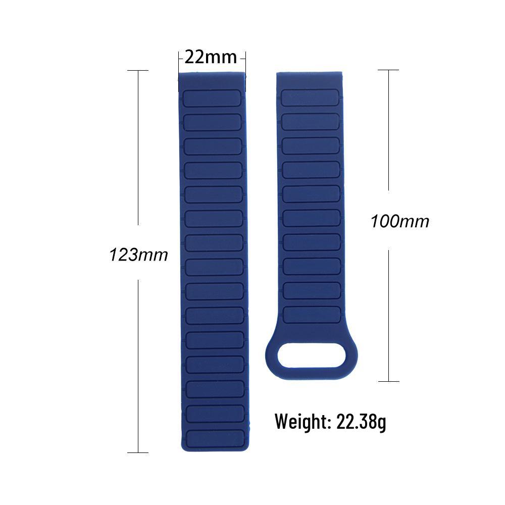 Bracelet de montre magnétique en silicone en forme de I pour Huawei GT2/GT3/GT4/GT5 et Huami Xiaomi S4
