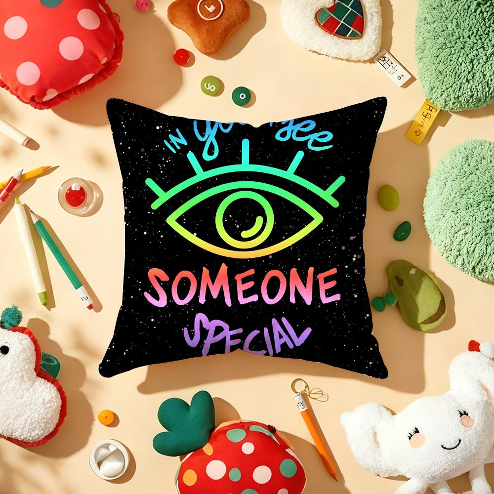 CColdplays Music Band Cushion Cover Plush Fabric Soft DoubleSided Printed Sofa Warm Winter Home Gift Pillow Cover