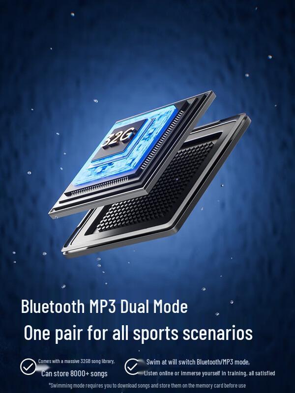 SANAG B33S IPX8 Waterproof Bone Conduction Sports Headphones