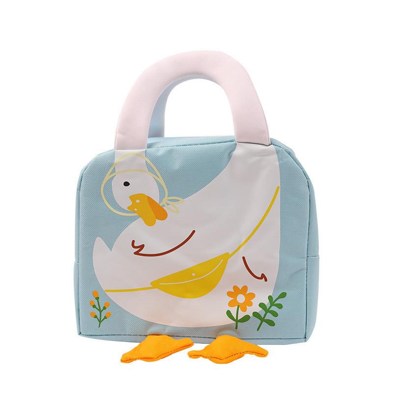 Cute Oxford Cartoon Lunch Box Bag Thickened Lunch Bag For Students