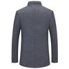 Men's Stand Collar Cotton-Padded Wool Coat – Non-Iron, Fashionable Business Outerwear