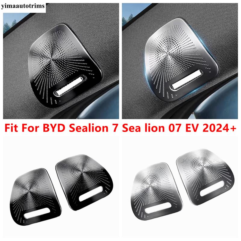 Front Triangle Pillar A Speaker Audio Loudspeaker Sound Frame Cover Trim Accessories For BYD Sealion 7 Sea lion 07 EV 2024 2025