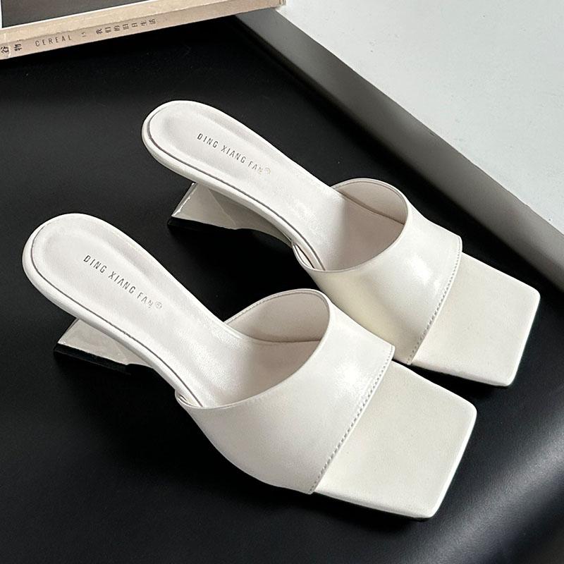

Fashion Fashion Square Toe Ladies Wedges Slippers Sandals Shoes New 2024 Female Shallow Footwear Women Wedges Slides Slippers Shoes 5 бежевый