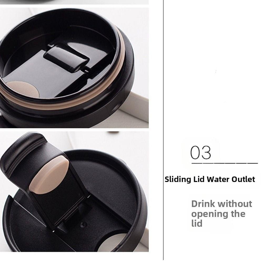 Wide-mouthed Insulated Cup Solid-color Thermos Cup Portable Coffee Cup  Car