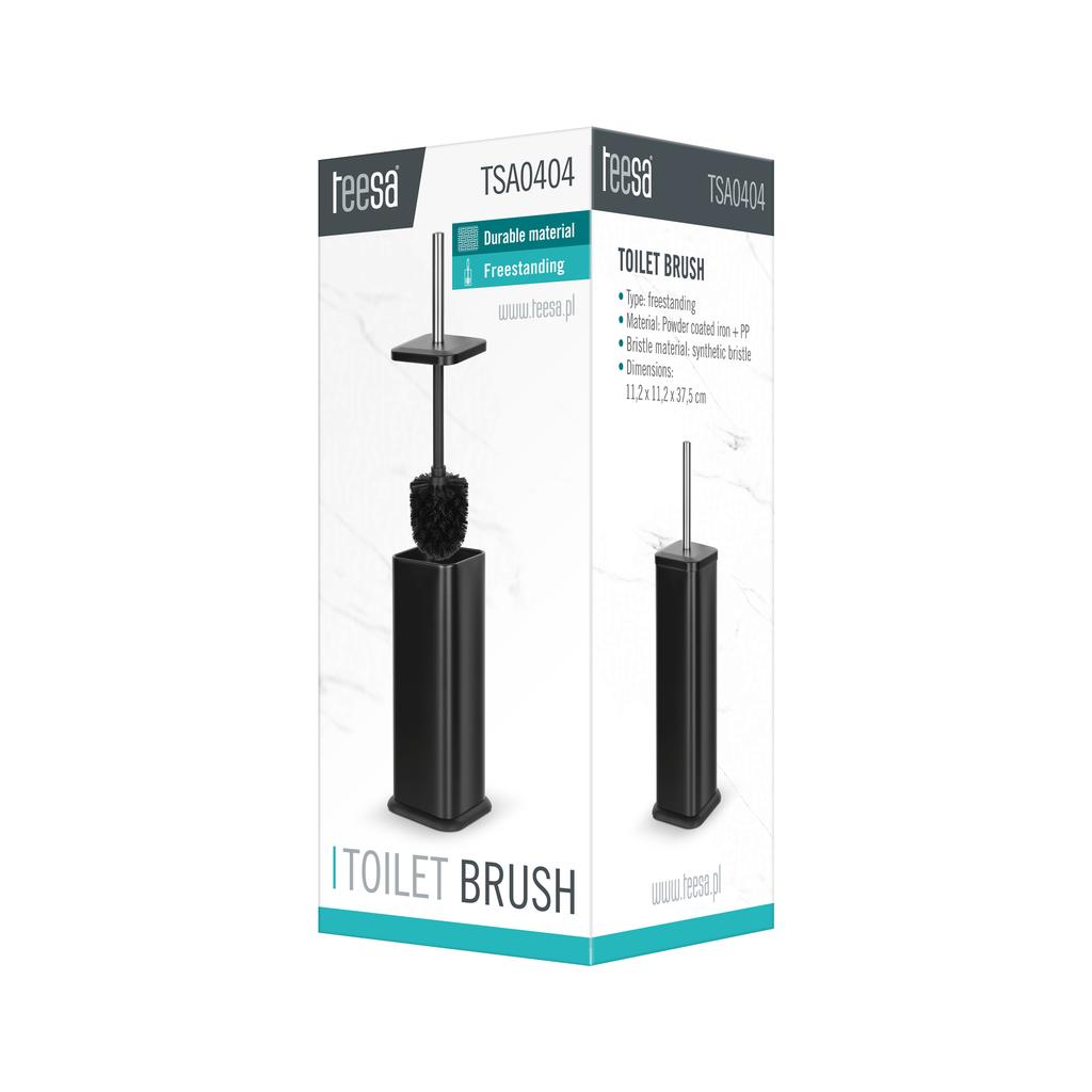 Teesa Toilet Brush, Matt Black, Steel Tube