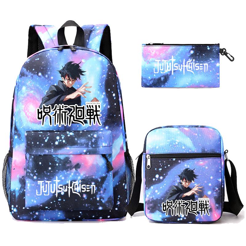 3 teile/satz Anime Rucksack für Jungen Mädchen Leichte Taschen Hildren Schul Student Kawaii Rucksack Zurück Zu Schule