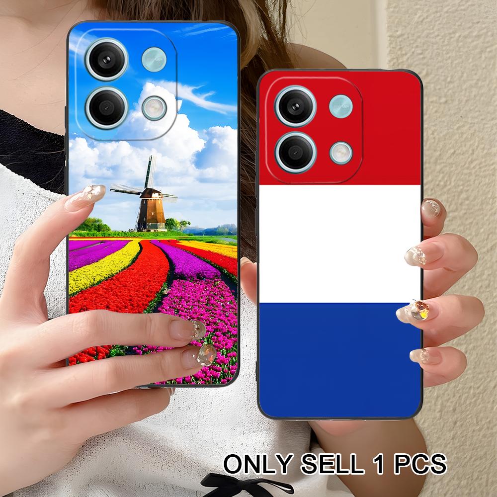 Netherland Dutch Flag Matte TPU Mobile Phone Case for Xiaomi Redmi Note 14 13 12 11 S Pro Plus 4G 5G Colorful Printing Cover