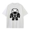 Domo Kun Skeleton Funny Meme Print T Shirts Unisexs Women Gothic Metal Rock Style Tshirt Unisex Punk Pure Cotton Oversized Tshirts