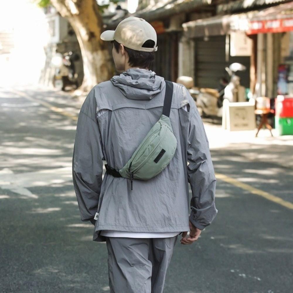 Large Capacity Men's Chest Bag Casual Crossbody Fanny Pack Nylon Shoulder Bag  Outdoor Activities